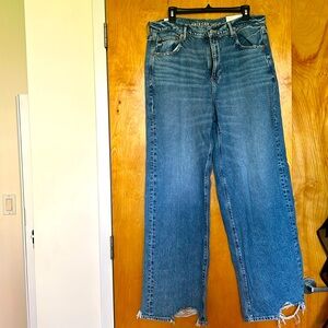 NEW American Eagle High-Rise Baggy Wide Leg Tall Jeans